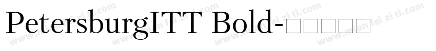 PetersburgITT Bold字体转换